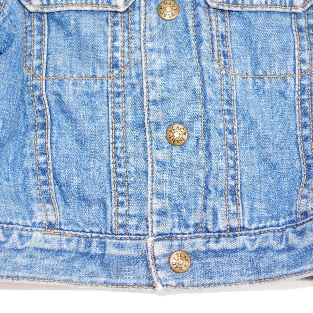 The Children's Place Jersey Lined blue Denim Jean Jacket Baby Boys 6-9 months - Picture 4 of 10